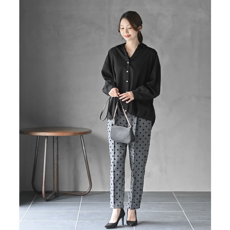 ＢＡＣＫレースアップ裾タックブラウス | rps | 詳細画像10 