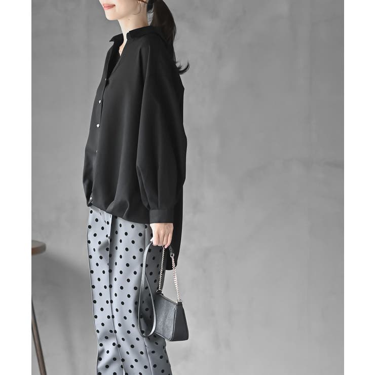 ＢＡＣＫレースアップ裾タックブラウス | rps | 詳細画像11 