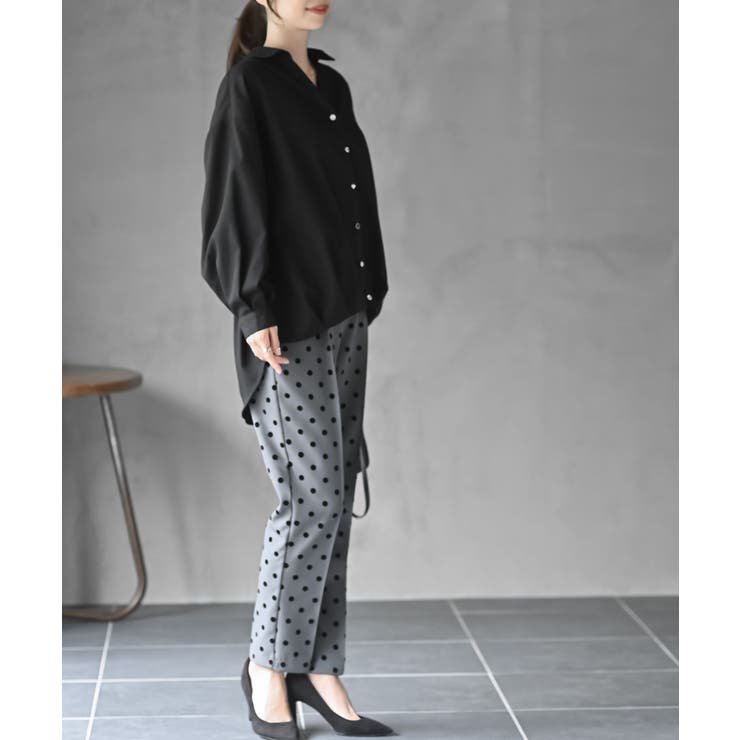 ＢＡＣＫレースアップ裾タックブラウス | rps | 詳細画像13 