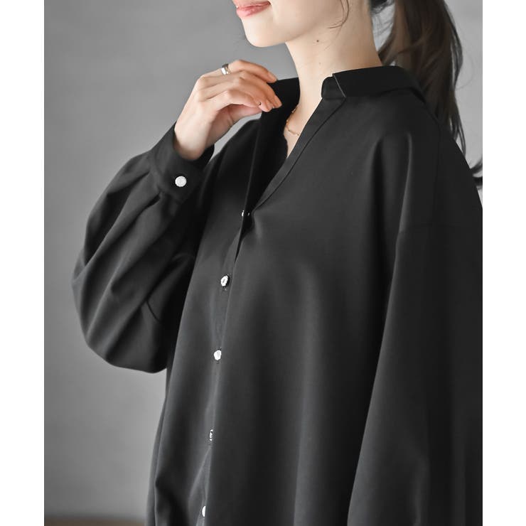 ＢＡＣＫレースアップ裾タックブラウス | rps | 詳細画像15 