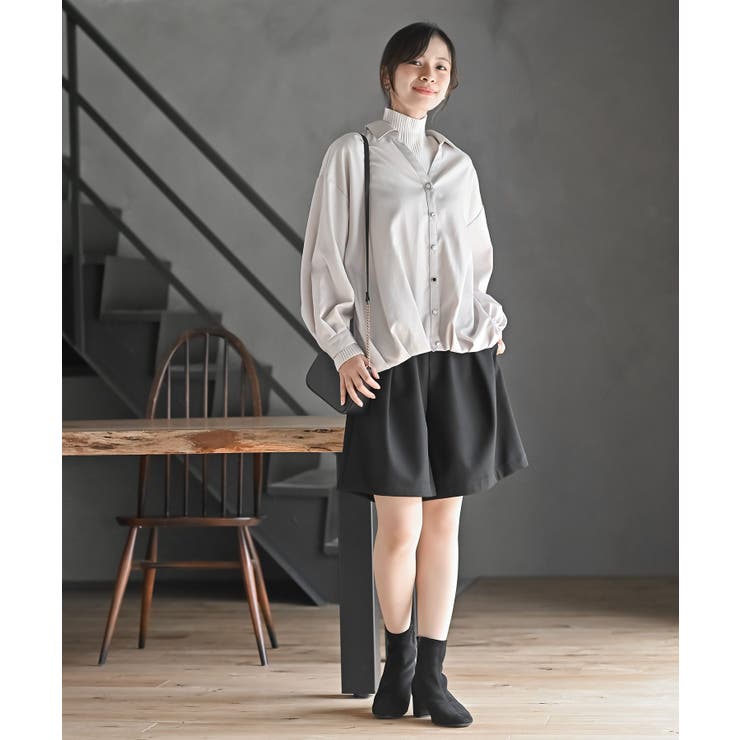 ＢＡＣＫレースアップ裾タックブラウス | rps | 詳細画像19 