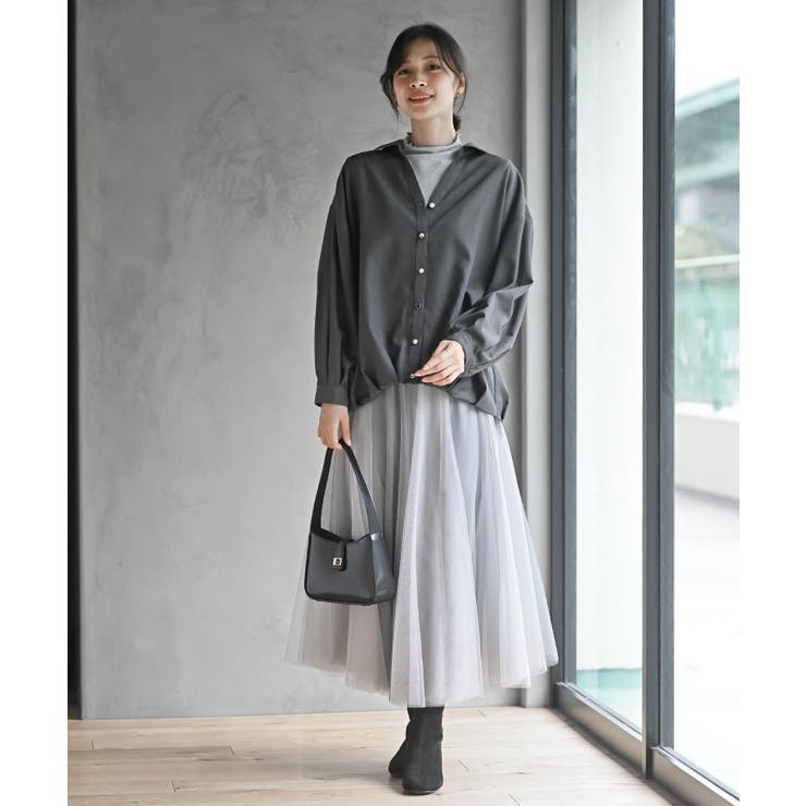 ＢＡＣＫレースアップ裾タックブラウス | rps | 詳細画像2 