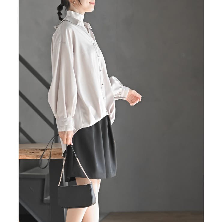 ＢＡＣＫレースアップ裾タックブラウス | rps | 詳細画像20 