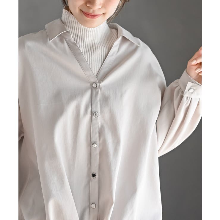 ＢＡＣＫレースアップ裾タックブラウス | rps | 詳細画像23 