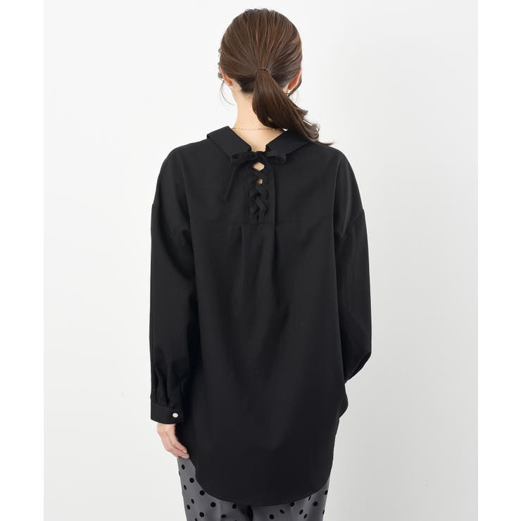 ＢＡＣＫレースアップ裾タックブラウス | rps | 詳細画像28 