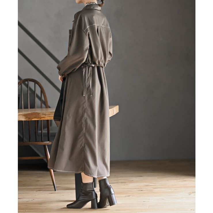 シャツブルゾン×キャミワンピースセットアップ[品番：RPSW0004056