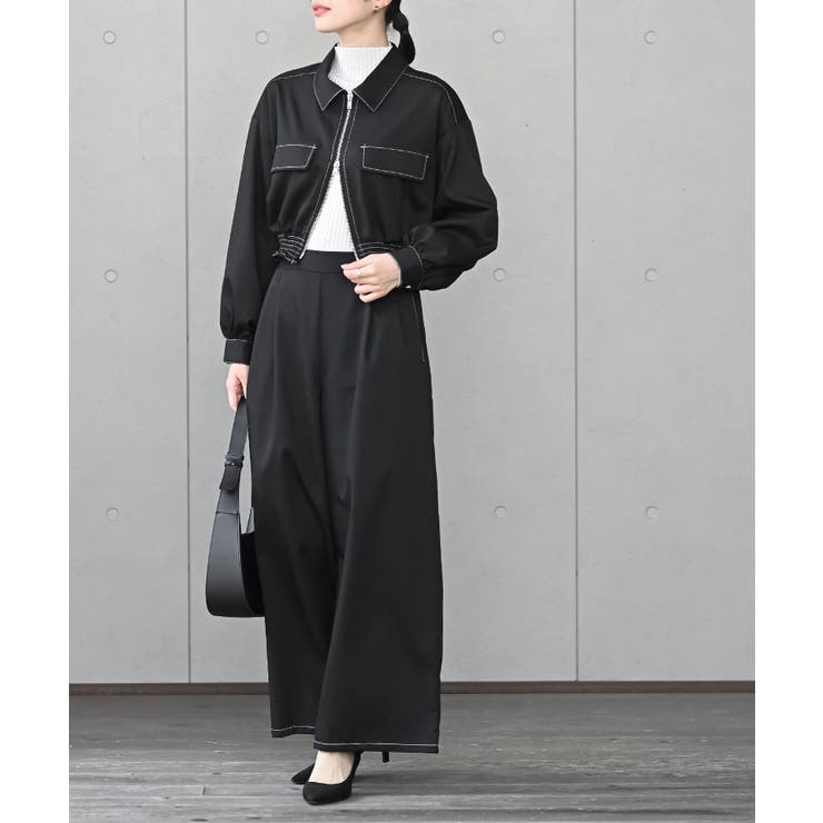 ブラック | ショートジャケット×パンツセットアップ | rps