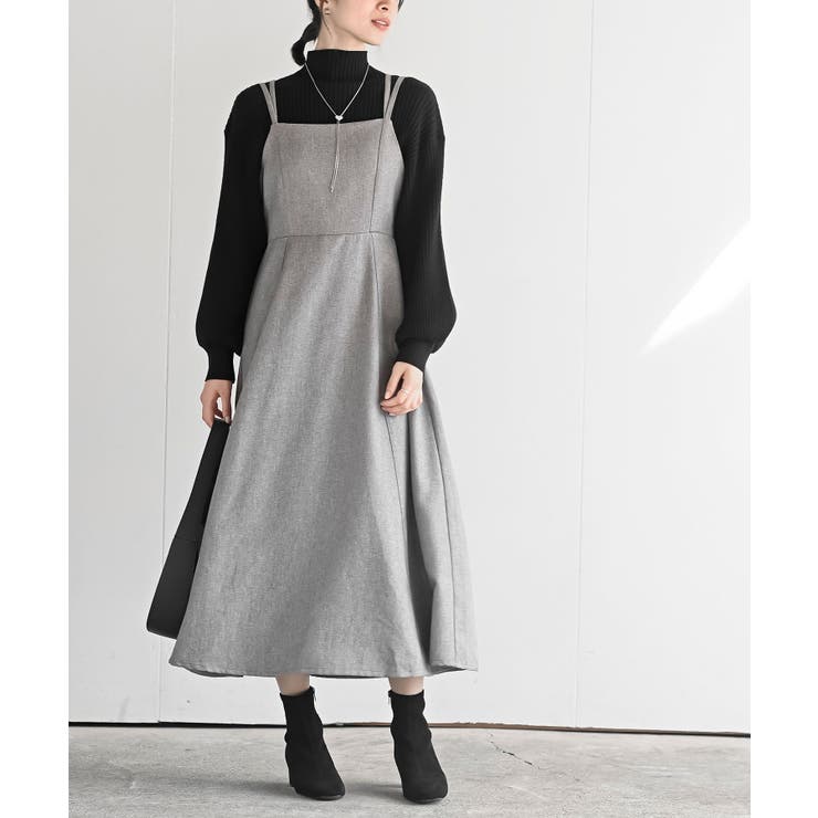 フーディジップブルゾン×キャミワンピースセットアップ[品番