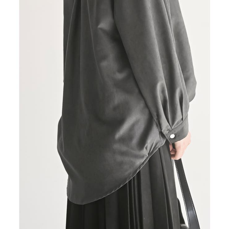 ＢＡＣＫレースアップ細コール裾タック多釦ブラウス | rps | 詳細画像17 