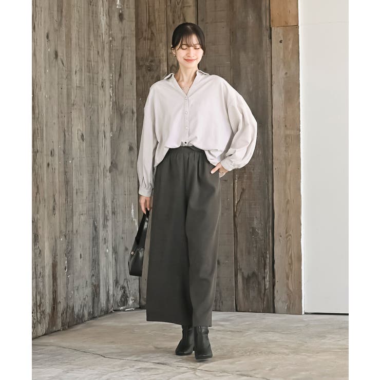 ＢＡＣＫレースアップ細コール裾タック多釦ブラウス | rps | 詳細画像2 