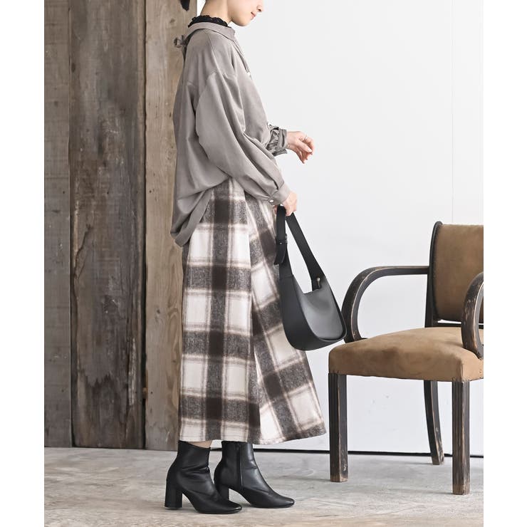 ＢＡＣＫレースアップ細コール裾タック多釦ブラウス | rps | 詳細画像21 