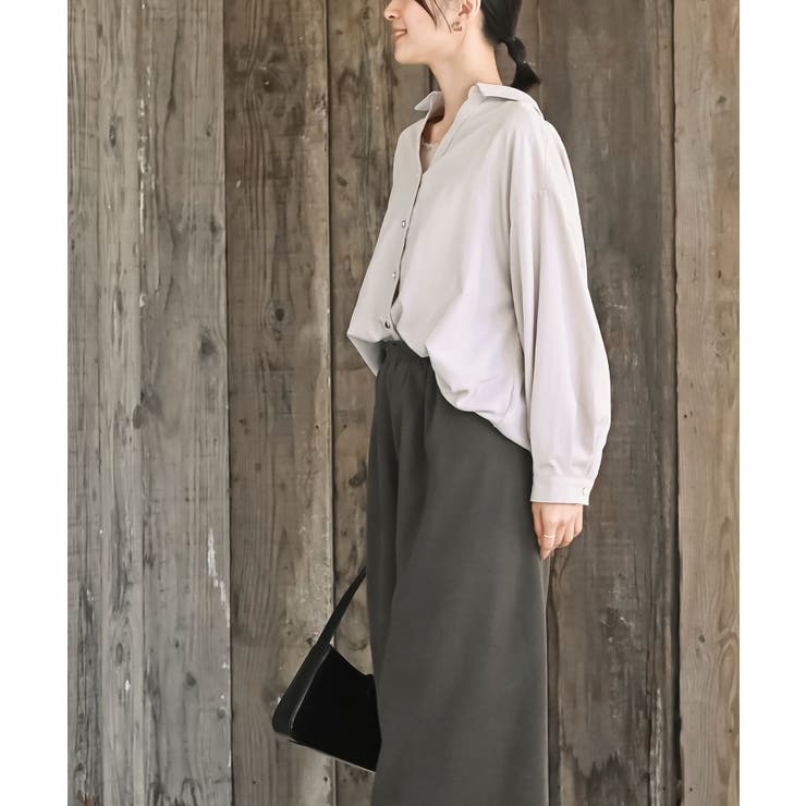 ＢＡＣＫレースアップ細コール裾タック多釦ブラウス | rps | 詳細画像3 