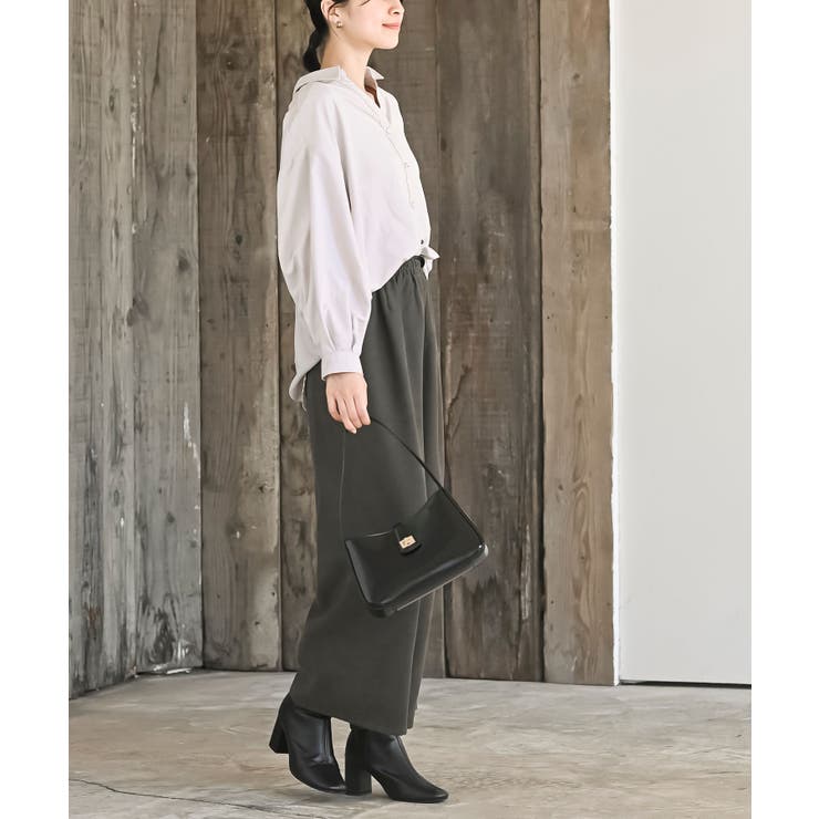 ＢＡＣＫレースアップ細コール裾タック多釦ブラウス | rps | 詳細画像5 