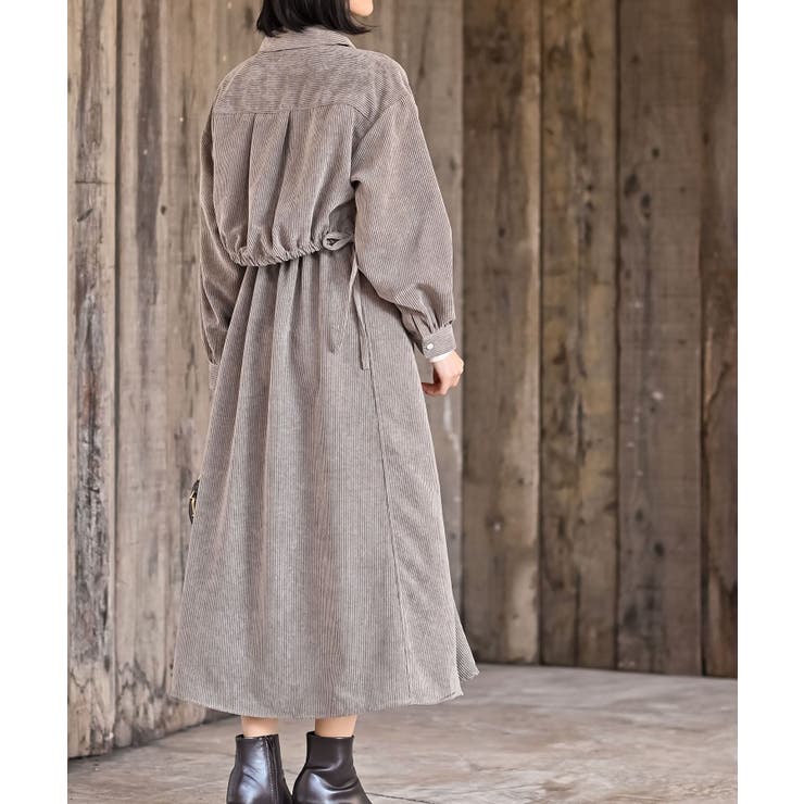 シャツブルゾン×キャミワンピース太コールセットアップ | rps | 詳細画像33 