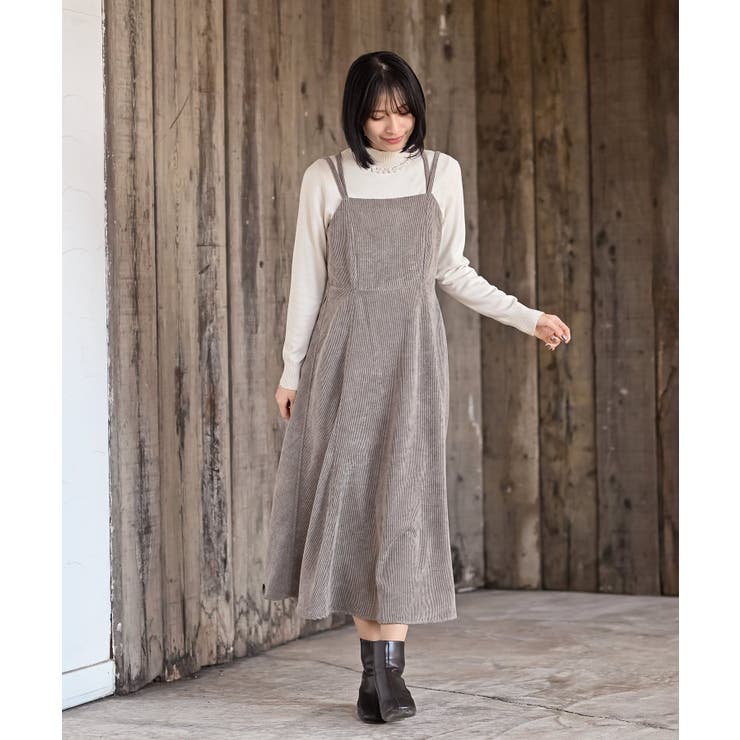 シャツブルゾン×キャミワンピース太コールセットアップ | rps | 詳細画像38 