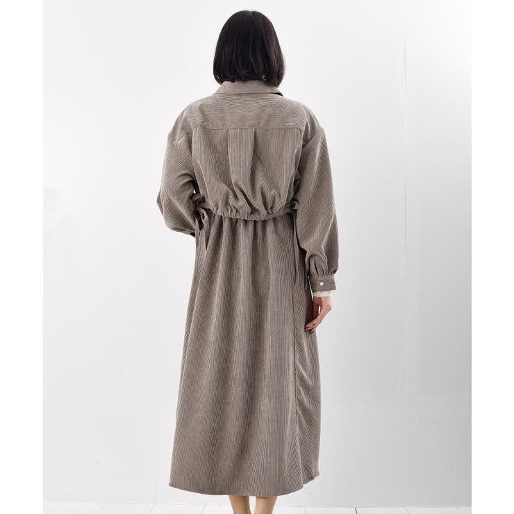 シャツブルゾン×キャミワンピース太コールセットアップ | rps | 詳細画像45 