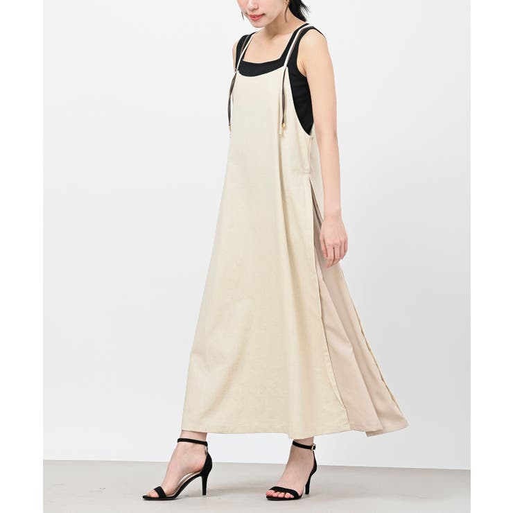 エムエメ ダブルストラップスリットワンピース エムエメ ダブル