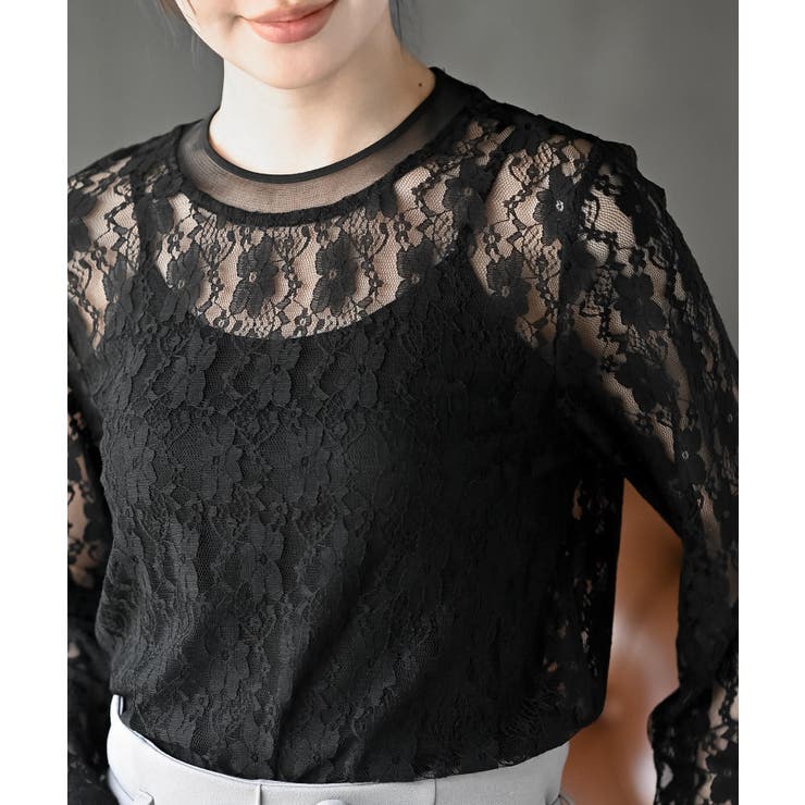 シアーネック総レースカットソー | rps | 詳細画像14 