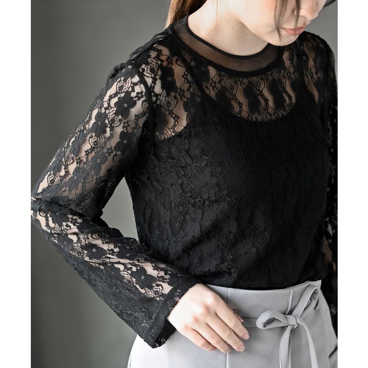 シアーネック総レースカットソー | rps | 詳細画像15 