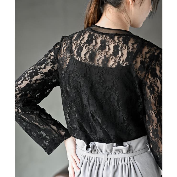 シアーネック総レースカットソー | rps | 詳細画像16 