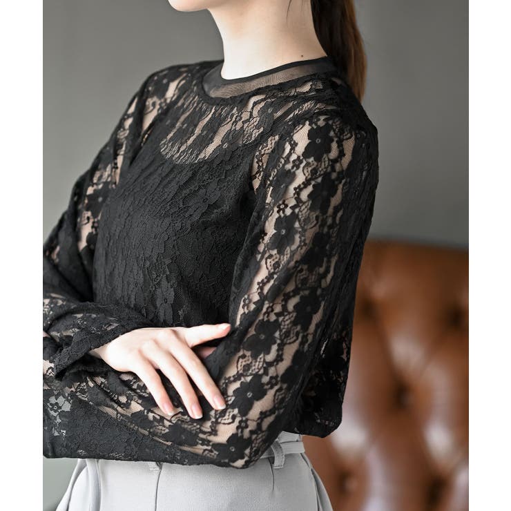 シアーネック総レースカットソー | rps | 詳細画像17 