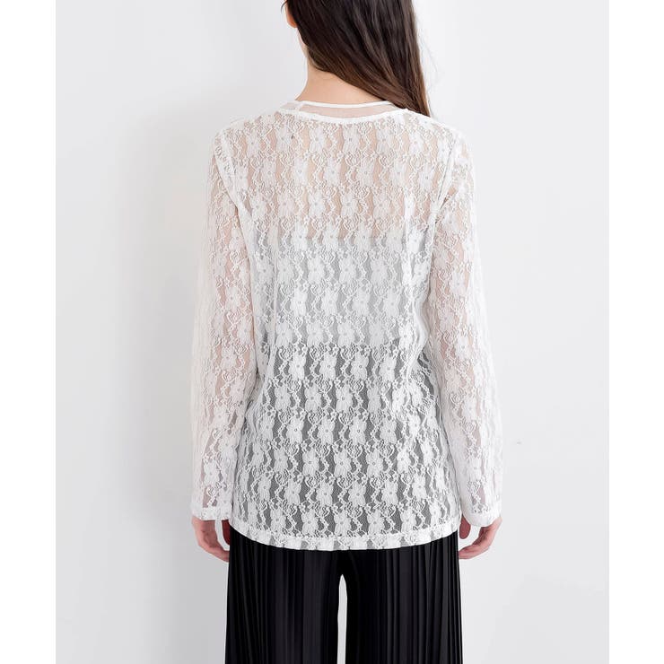 シアーネック総レースカットソー | rps | 詳細画像19 