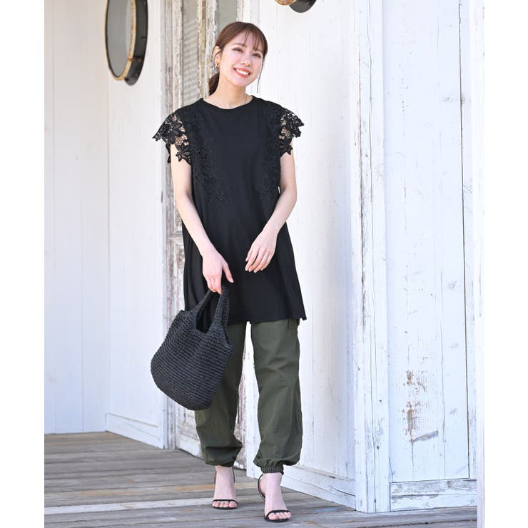 レース袖カットチュニック | rps | 詳細画像18 