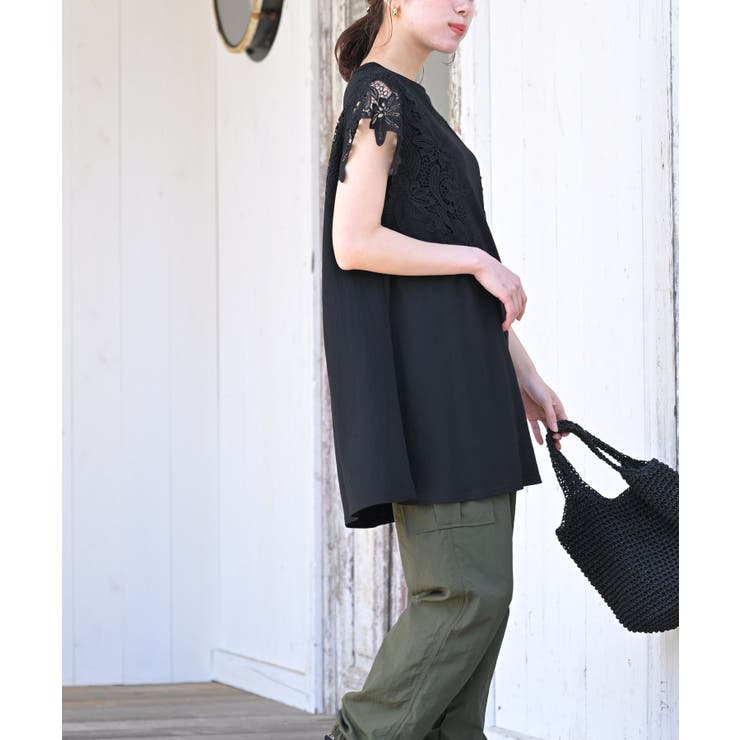 レース袖カットチュニック | rps | 詳細画像19 