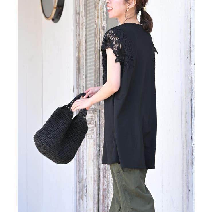 レース袖カットチュニック | rps | 詳細画像21 