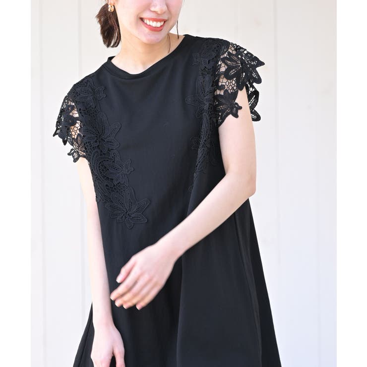 レース袖カットチュニック | rps | 詳細画像22 