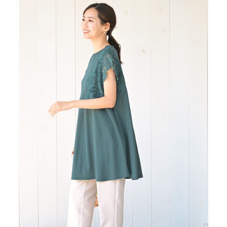 レース袖カットチュニック | rps | 詳細画像28 