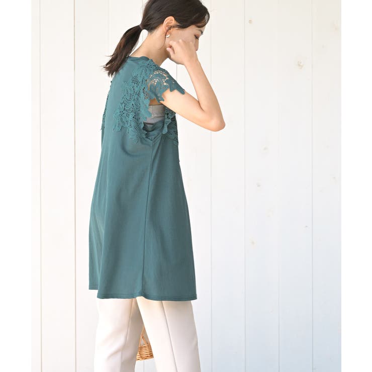 レース袖カットチュニック | rps | 詳細画像30 