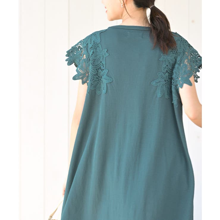 レース袖カットチュニック | rps | 詳細画像33 