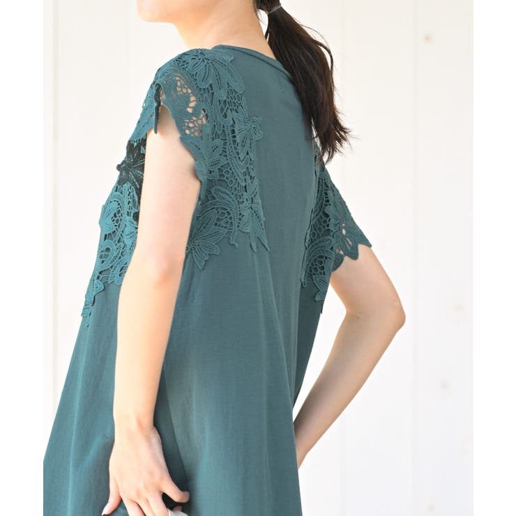 レース袖カットチュニック | rps | 詳細画像34 