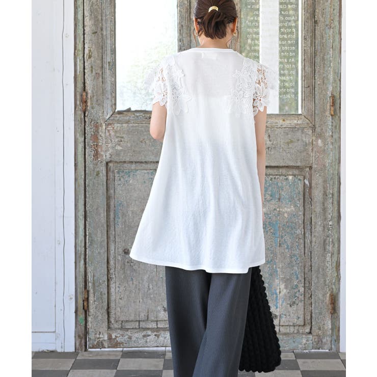 レース袖カットチュニック | rps | 詳細画像4 