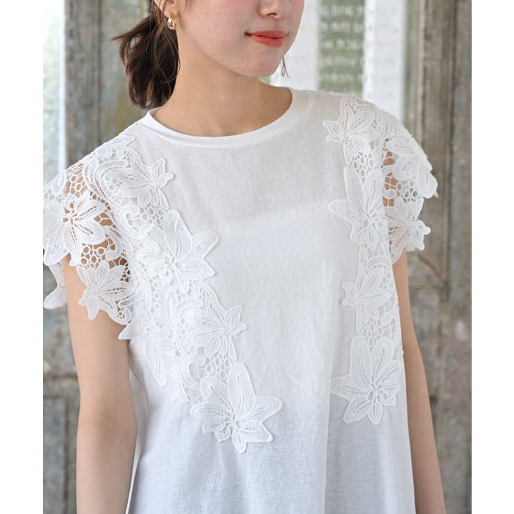 レース袖カットチュニック | rps | 詳細画像6 