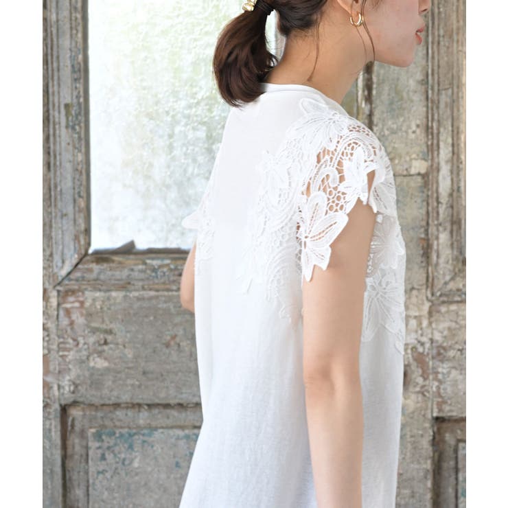 レース袖カットチュニック | rps | 詳細画像9 