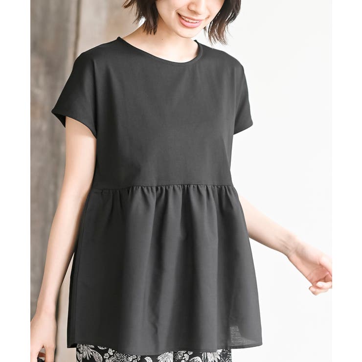 異素材切替ペプラムＴシャツ | rps | 詳細画像14 