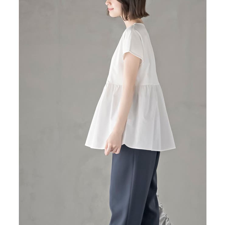 異素材切替ペプラムＴシャツ | rps | 詳細画像20 