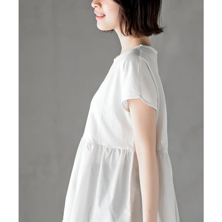 異素材切替ペプラムＴシャツ | rps | 詳細画像24 