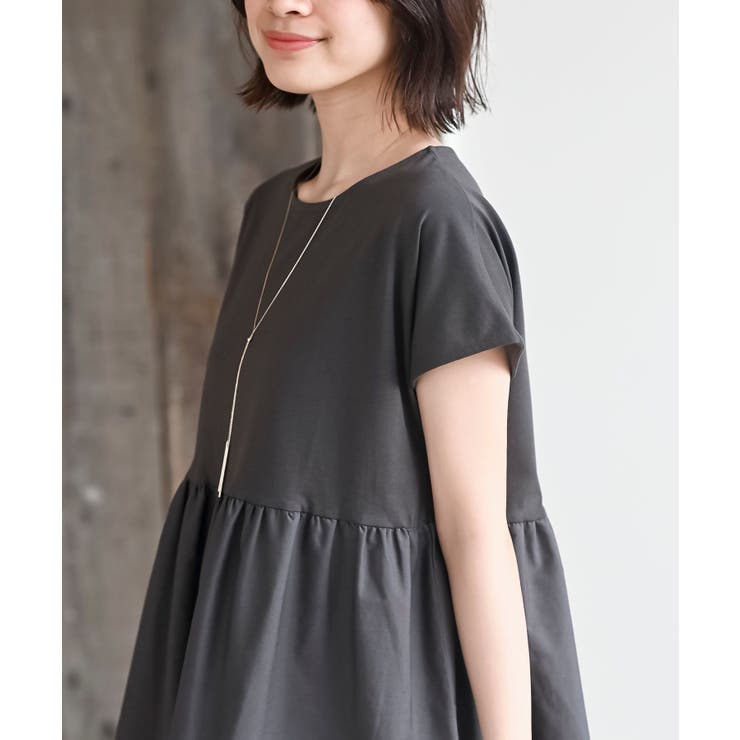 異素材切替ペプラムＴシャツ | rps | 詳細画像7 