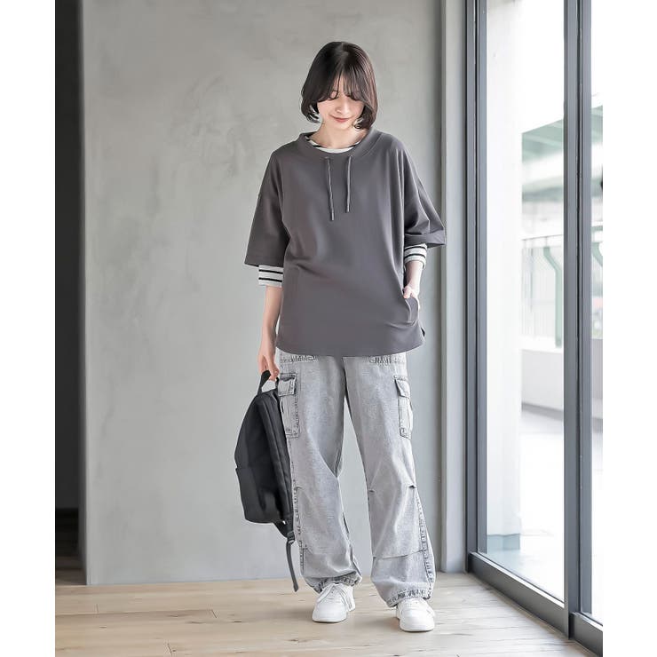 ミニ裏毛ルーズハイネックドルマンプルオーバー | rps | 詳細画像11 