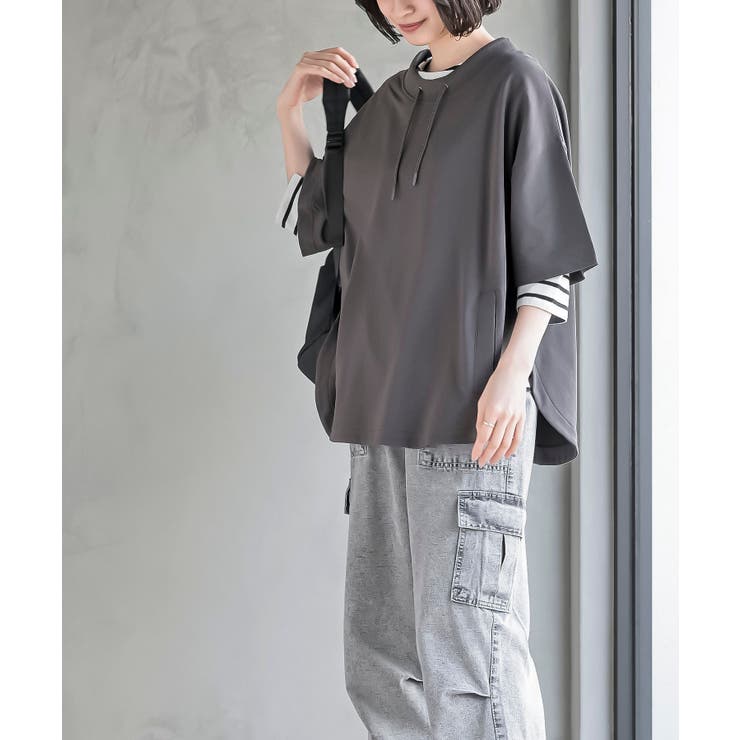 ミニ裏毛ルーズハイネックドルマンプルオーバー | rps | 詳細画像12 