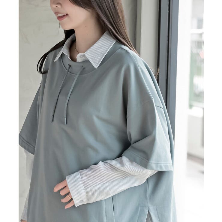 ミニ裏毛ルーズハイネックドルマンプルオーバー | rps | 詳細画像33 