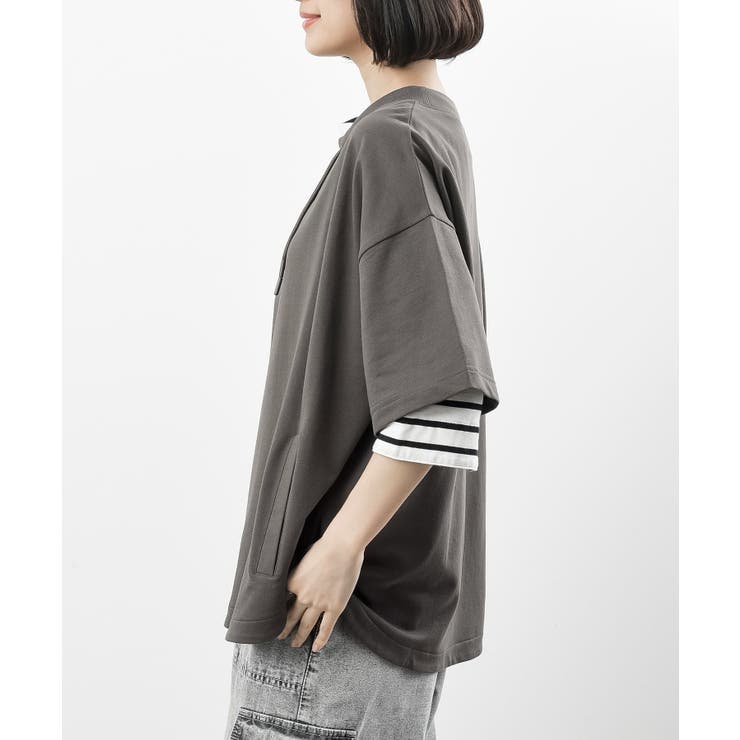 ミニ裏毛ルーズハイネックドルマンプルオーバー | rps | 詳細画像46 