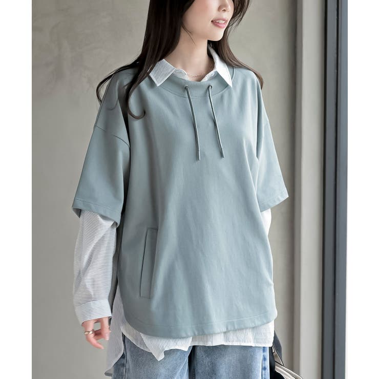 ミントグリーン | ミニ裏毛ルーズハイネックドルマンプルオーバー | rps