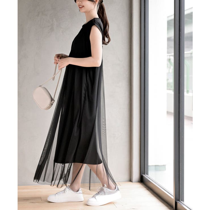 メゾピアノジュニア キャミワンピース＆メローTシャツセット 160