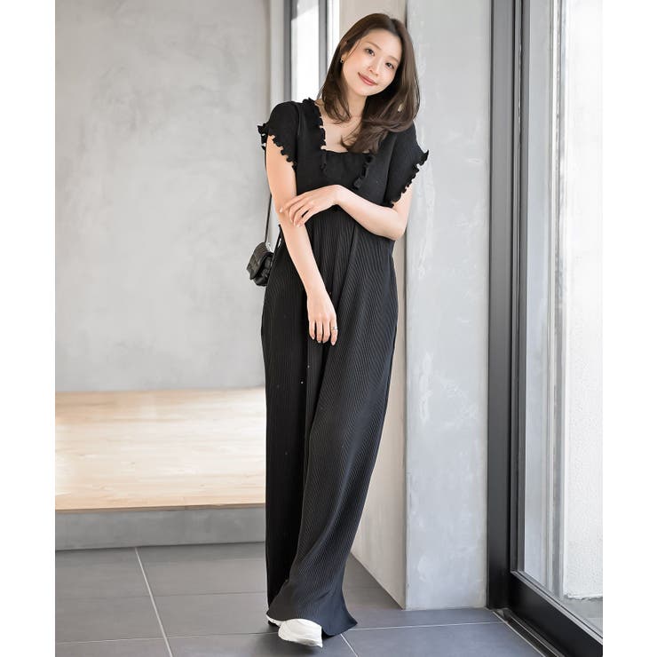 レースアッププリーツオールインワン | rps | 詳細画像10 