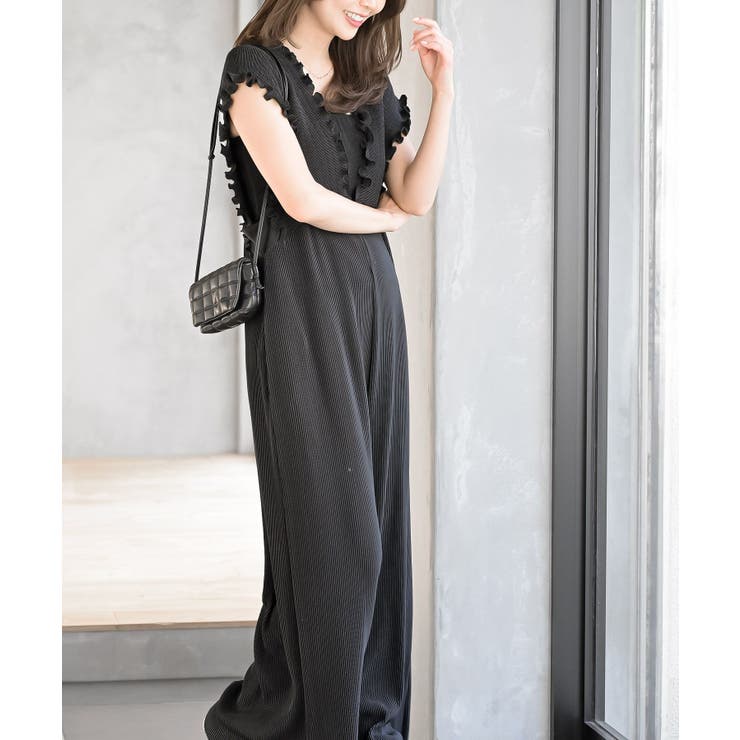 レースアッププリーツオールインワン | rps | 詳細画像11 