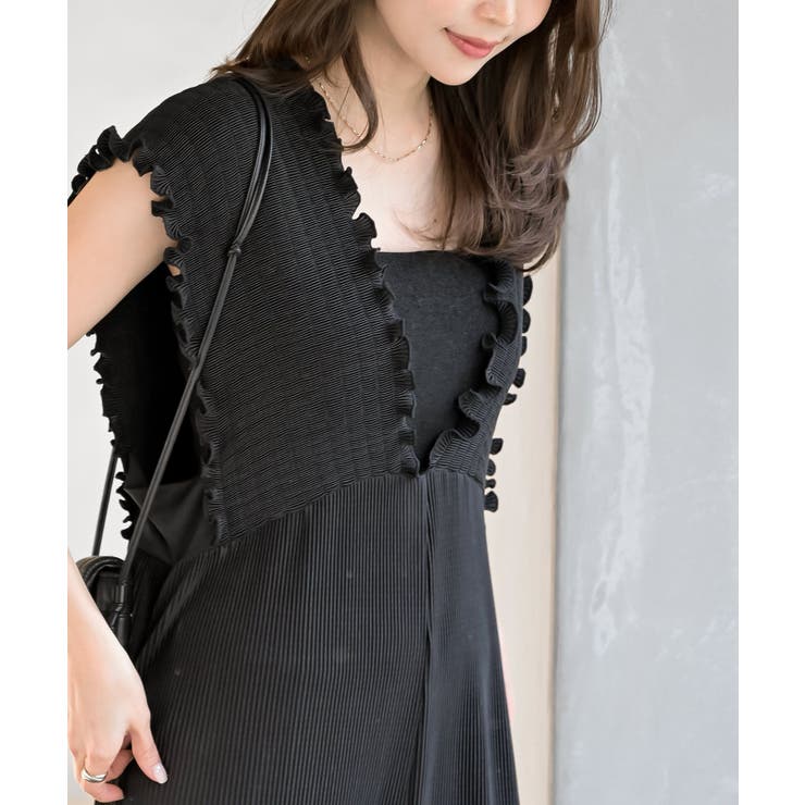 レースアッププリーツオールインワン | rps | 詳細画像15 